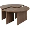 Image de Table basse - MOIRA - Ronde - Noyer - 90 x 90 x 41 cm
