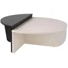 Image de CALICOSY - Lot de 2 tables basses L90 cm - ORION - Blanc et bois noir