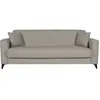 Image de Canapé convertible 3 places - BERGAMO - Tissu beige - 2 coussins - coffre de rangement - 230 x 85 x 89 cm