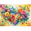 Image de Puzzle 1000 pièces : Coeur de fleurs