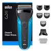 Image de Rasoir à grille - Braun Series 3 310BT - Noir - Bleu - Batterie intégrée