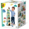 Image de Tour de blocs à empiler avec figurines de dinosaures - Jeu dadresse - SES CREATIVE - Tour empilable avec 3 figurines de dinosaures.