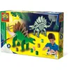 Image de Dinosaure en bois qui brille dans le noir - Kit de bricolage - SES CREATIVE - Fabrique ton propre dinosaure qui brille dans le noir.
