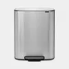 Image de BRABANTIA Poubelle à pédale Bo - 60 L - Matt Steel Fingerprint Proof