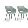 Image de Chaises de jardin - KETER - AKOLA - Lot de 2 - Résine - Vert vintage - Dossier ergonomique