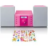 Image de Lenco MC-013PK - Chaîne HiFi avec radio FM et lecteur CD - Rose