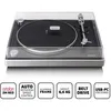 Image de Lenco L-455BK   Platine vinyle avec courroie visible cadre alu brossé et cellule Ortofon 2M RED   Noir