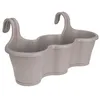 Image de Balconnière - Elho - Corsica - Plastique - Taupe - Asymétrique - 8 L