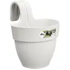 Image de ELHO Pot de fleurs balcon Vibia Campana Easy Hanger Small - Blanc Soie - Balcon extérieur - L 24.1 x W 20.5 x H 26.5 cm