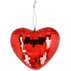 Image de Boule disco COEUR facettes Rouge 19cm (coeur Rouge)