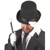 Image de Chapeau haut de forme noir adulte années 20 - Marque - Haut de gamme - Polyester - Mixte