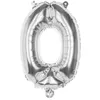 Image de Ballon Mylar Métallisé Argent Chiffre 0 Hauteur 36cm - Jardin - Enfant - Mixte