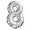 Image de Ballon chiffre - Marque - 8 - Aluminium argenté - Décoration danniversaire