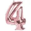 Image de Ballon Mylar - Rue de la Fête - Chiffre 4 - Rose Cuivré - Hélium - 86 cm