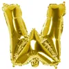 Image de Ballon lettre - Mylar - W - Aluminium - Jaune - 36 cm - Chic et tendance