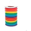 Image de Lanterne cylindrique en papier Rainbow - 16 cm