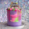 Image de Pique de gâteau Happy Birthday - Or (155 x 11 cm)