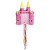 Image de Pinata - BOLAND - Château 40 x 26 cm - Rose et jaune - En carton - Thème Princesse
