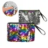 Image de Sac à main - BOLAND - Rainbow pailleté réversible - Multicolore - 14 x 20 cm - Fermeture zippée