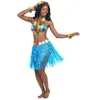 Image de DEGUISEMENT - PANOPLIE DE DEGUISEMENT - Jupe hawaïenne courte bleue adulte