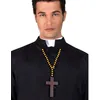 Image de Collier de moine en bois - Croix de prêtre - Marron - Mixte