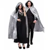 Image de Cape grise en velours pour adulte de 170 cm pour Halloween - 77008