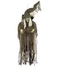 Image de Décoration suspendue - BOLAND - Sorcière maléfique - 190 cm - Noir et vert - Halloween