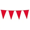 Image de Guirlande à fanions - BOLAND - 10 m - 20 fanions - 20×30 cm - Rouge plastique