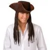 Image de Chapeau de pirate avec cheveux long - Enfant - Marron - Extérieur