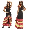 Image de Déguisement de danseuse de rumba pour femme - BOLAND - Modèle Espagne - Froufrous rouge et jaune - Taille L