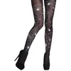 Image de PAIRE DE COLLANTS NOIR TOILE DARAIGNÉE BLANC