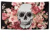 Image de Un Halloween à la mexicaine ça vous plait ? Alors prenez une base de crâne et ajouter du maquillage et des fleurs ! La décoration