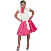 Image de Jupe RockN Roll Rose Pois Verts - Taille : Unique