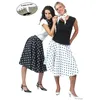 Image de Jupe rocknroll adulte - Marque - Blanc - Taille réglable - Modèle au choix - Foulard inclus