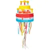Image de Piñata gâteau danniversaire 30 cm - Multicolore