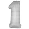 Image de Ballon mylar - FUNNY FASHION - Chiffre 1 (102 cm) - Argenté - Gonflable hélium/air