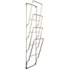 Image de pt CR120GD Porte-revues mural 4 compartiments Métal Or doré H60 x 8 x 19 cm