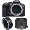 Image de Hybride Canon appareil photo hybride eos r10 + rf-s 18-45mm f/4.5-6.3 is stm + bague ef-eos r