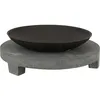 Image de Brasero de jardin sur table - ESSCHERT DESIGN - Granito et fonte - Ø60 x h23 cm - Manuel - Bois