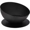 Image de Braséro rond incliné sur disque en fer noir
