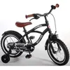 Image de Vélo enfant - VOLARE - 14 pouces - Noir - Frein rétropédalage - Roues stabilisation amovibles