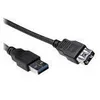 Image de Rallonge de câble USB - INTRONICS - Type A (M) à Type A (F) - 50 cm - USB 3.0 - Noir