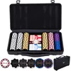 Image de Set poker - Mallette en métal noire - 300 jetons 14g - Accessoires inclus - Pour débutants et soirées
