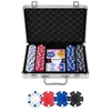 Image de Coffret de poker - ENGELHART - 320905 - Mallette aluminium argentée - 200 jetons 115 g - Accessoires inclus