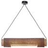 Image de BHUTAN-Suspension bambou cylindre allongée L85cm Naturel / Noir Good & Mojo Ø 15cm / L 85cm H 15cm Beige