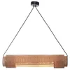 Image de BHUTAN-Suspension bambou cylindre allongée L85cm naturel Good & Mojo Ø 15cm / L 85cm H 15cm Beige