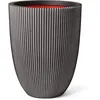 Image de CAPI EUROPE Vase élégant bas GROOVE NL - 34x46 cm - Anthracite