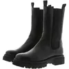 Image de Bottines hautes femme - Blackstone Chelsea - Cuir noir