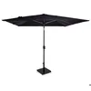 Image de Parasol Rosolina Anthracite/noir 280x280cm   Premium Haute qualité parasol Incl. Pied de parasol