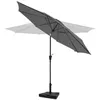 Image de Parasol Recanati Ø300cm - Premium Haute Qualité parasol - gris Incl. Pied de parasol 20 kg
